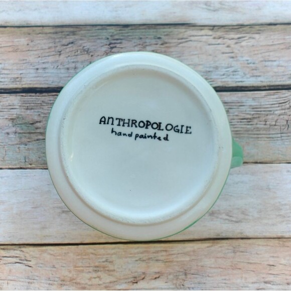 Anthropologie Initial Monogram “A” Mug Green - Picture 6 of 7
